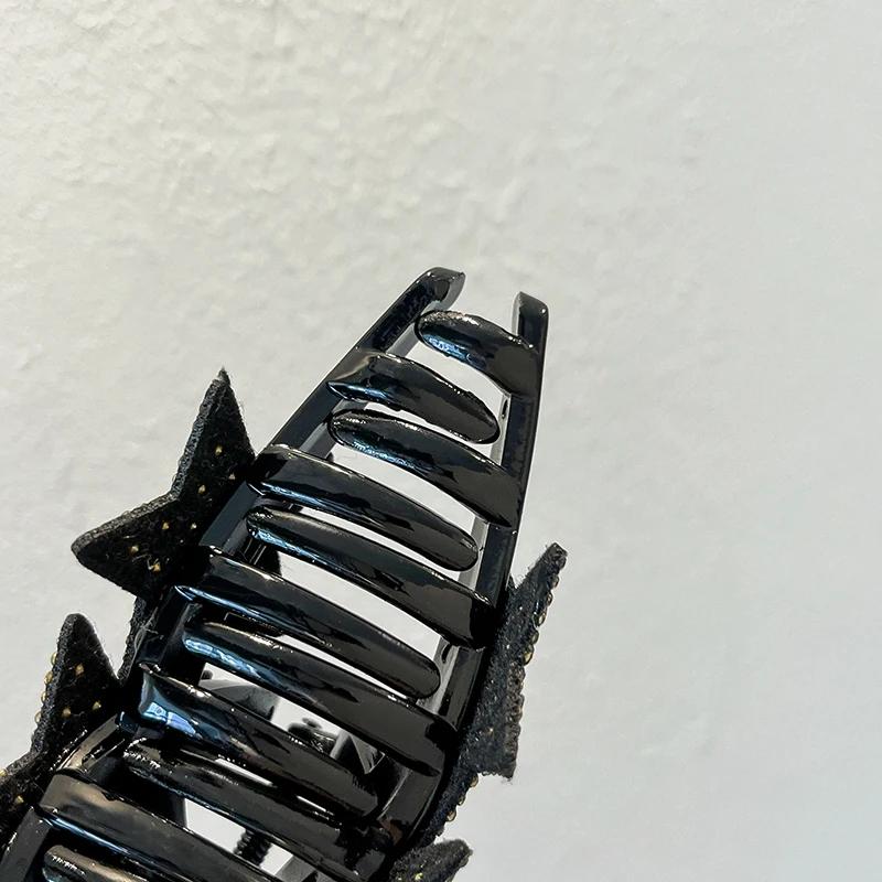 Shining Rhinestone Grab Cawl Clips Women Pentagram Shape Hair Clips Head Back Spoon Hairpin Girls Hair Accessories Jewelry