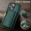 Leather Phone Case for iPhone 16 pro Max 16E 17 Air 15 plus 14 13 12 11 2 in 1 Magnetic RFID Blocking Zipper Card Holder Wallet