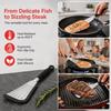 Black Grey Fish Spatula Slot Design Nonstick Spatula Slotted Spatula  Frying Fish Egg Steak Pancake