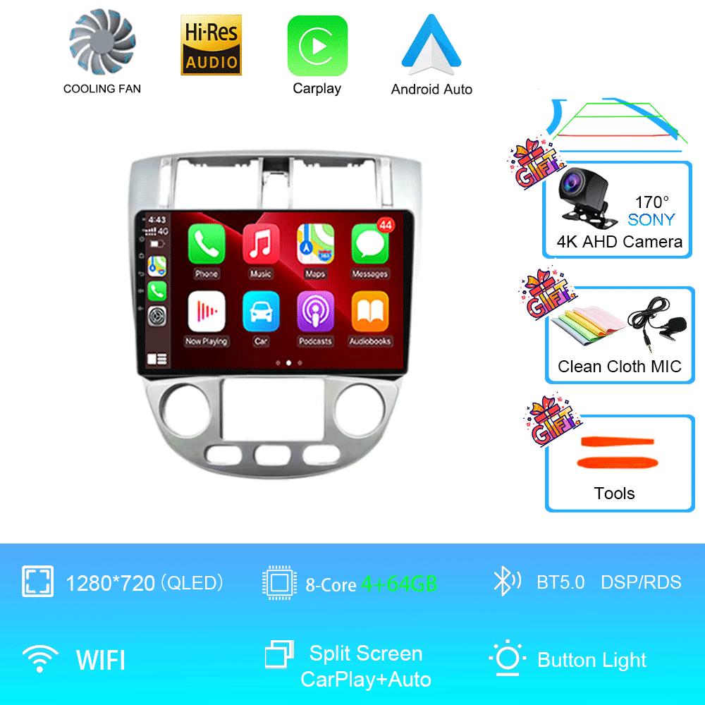 Car Radio Android 14 For Chevrolet Lacetti J200 BLACK 4G WIFI Navigation GPS Wireless Carplay Auto Ntelligent System Head Unit