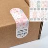 Pro Packung Blumendruck Danke für Ihre Bestellung Aufkleber Verpackungsversiegelungs-Etiketten Kleinunternehmer Geschenkdekorationsaufkleber