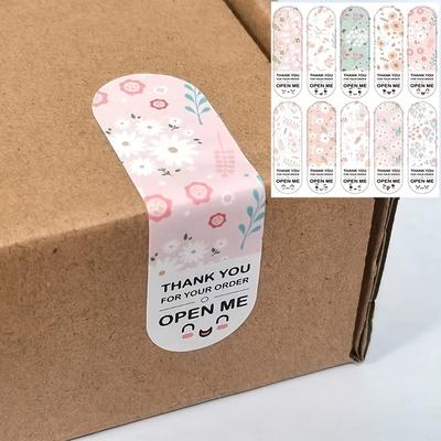 Pro Packung Blumendruck Danke für Ihre Bestellung Aufkleber Verpackungsversiegelungs-Etiketten Kleinunternehmer Geschenkdekorationsaufkleber