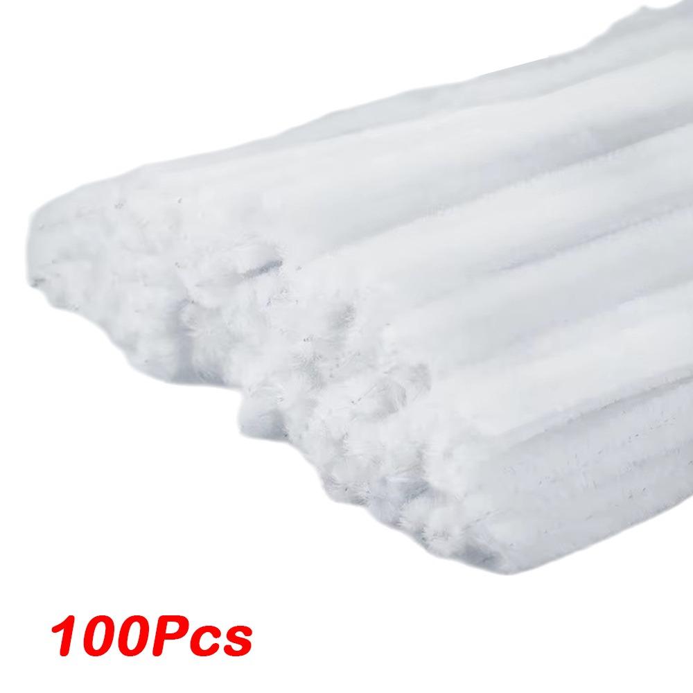 100/300/400Pcs Flexible Wire Pipe Cleaners Bendable Plush Sticks  for Artificial Flower Making