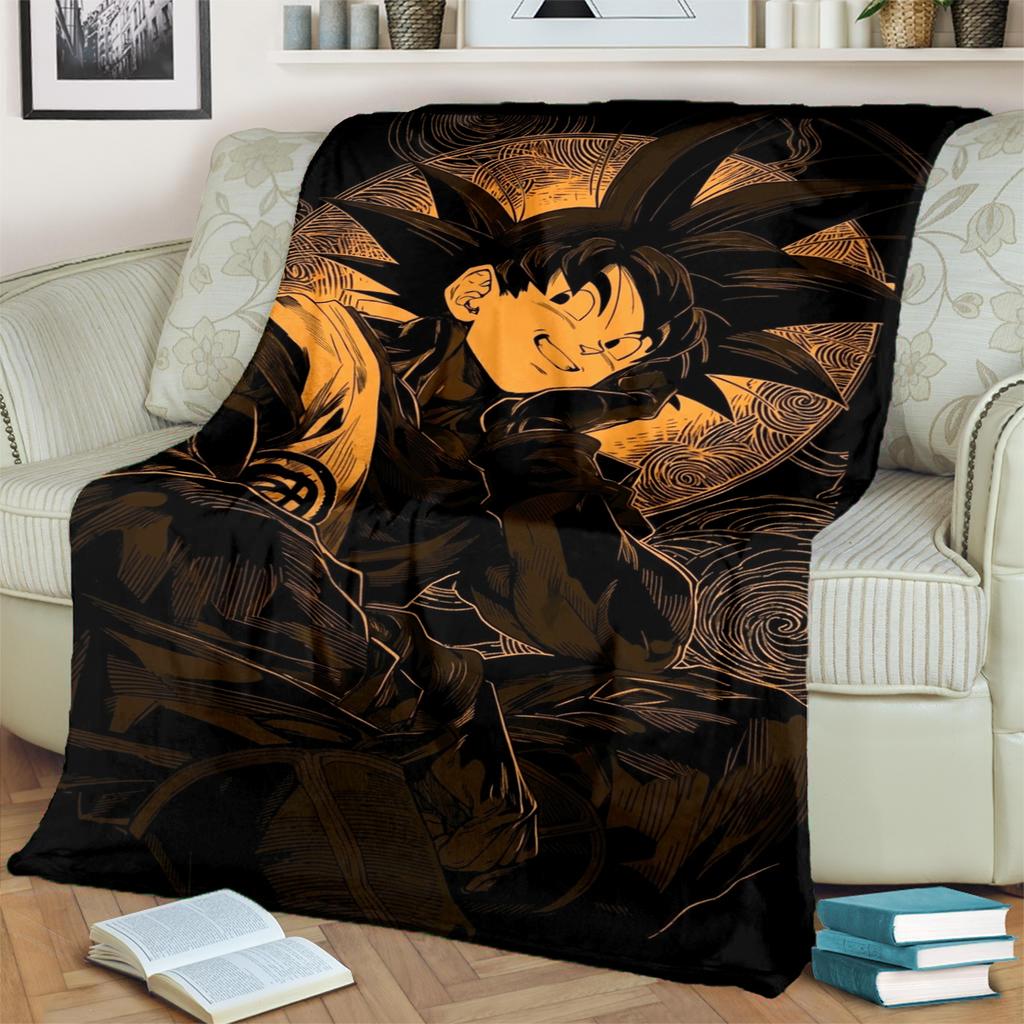 Soft Dragon Ball! Pattern Blanket Warm Flannel for Bedrooms, Sofas, Beds, Chairs, Picnics, Travel
