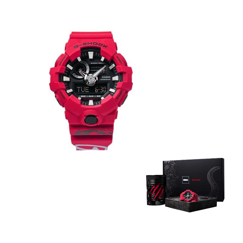 CASIO Men Liquid Crystal/Analog Dual Display Series Black Watch GA-700-4APRG