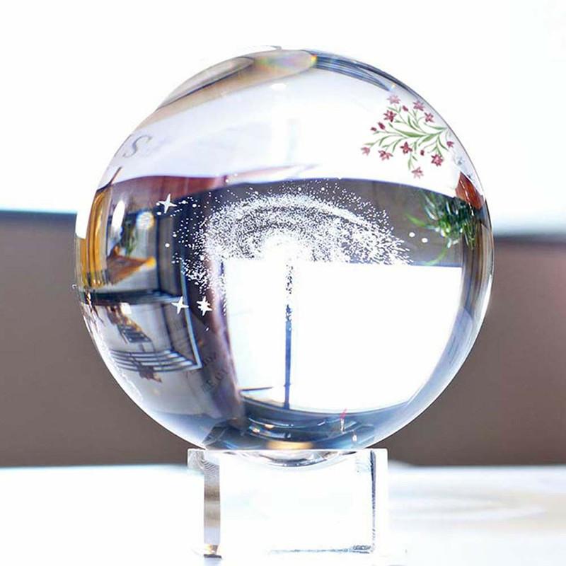 Crystal Globe Ball Galaxy Miniatures 3d Laser Engraved Glass Ball 60mm Sphere