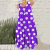 Round Dot Pattern Fashion Women Mini Dresses Summer Sleeveless 3D Printing Street Ladies Trend Dress 3XL Plus Size Casual Dress