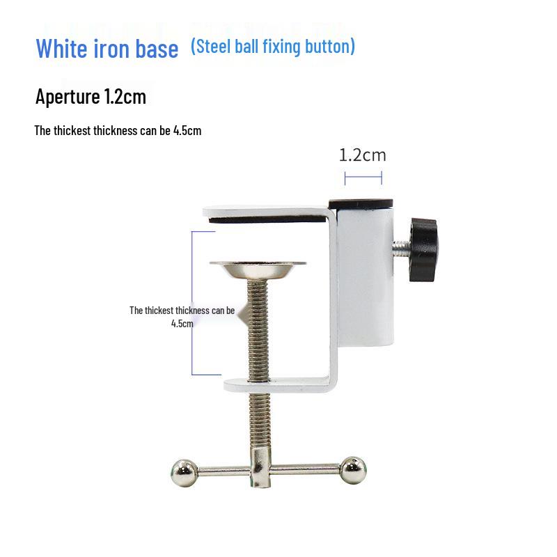 Verstellbare Aluminium-I-Träger-Tischleuchte mit Klemme und Tigermaulklemme