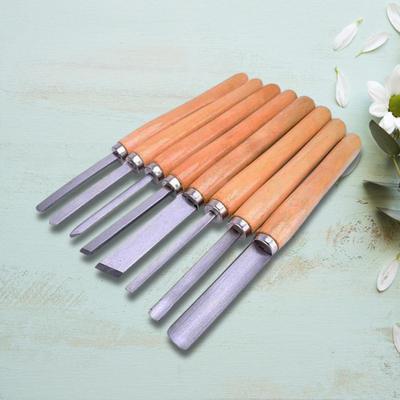 Woodworking Turning Tool Wooden Handle Lathe Tools HSS Blade for