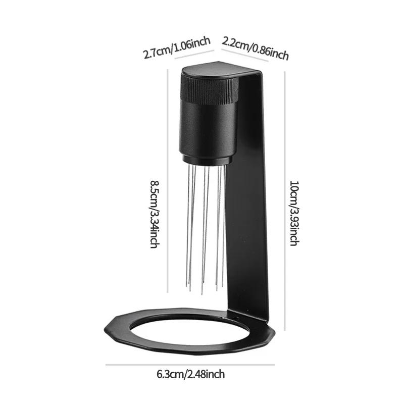 Heiß verkaufend 8 Nadeln Handheld Kaffeepulver Nadelverteilung Edelstahl 0,4 mm Magnetständer Kaffeenadelverteiler