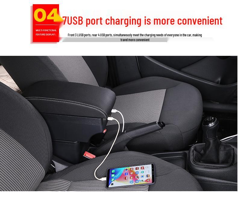 Ford Fiesta Armrest Box for Sedan & Hatchback Models - Upgraded Accessories