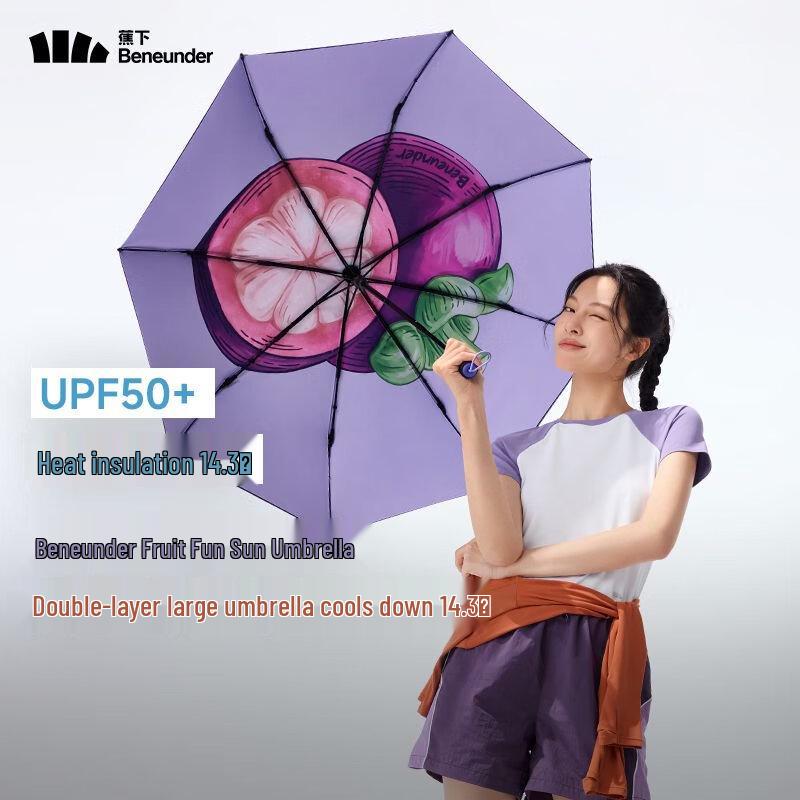 Beneunder UV Protection Three-fold Sun & Rain Umbrella