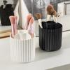 Organisateur de pinceaux de maquillage avec couvercle, rotatif à 360°, boîte de rangement pour pinceaux de maquillage