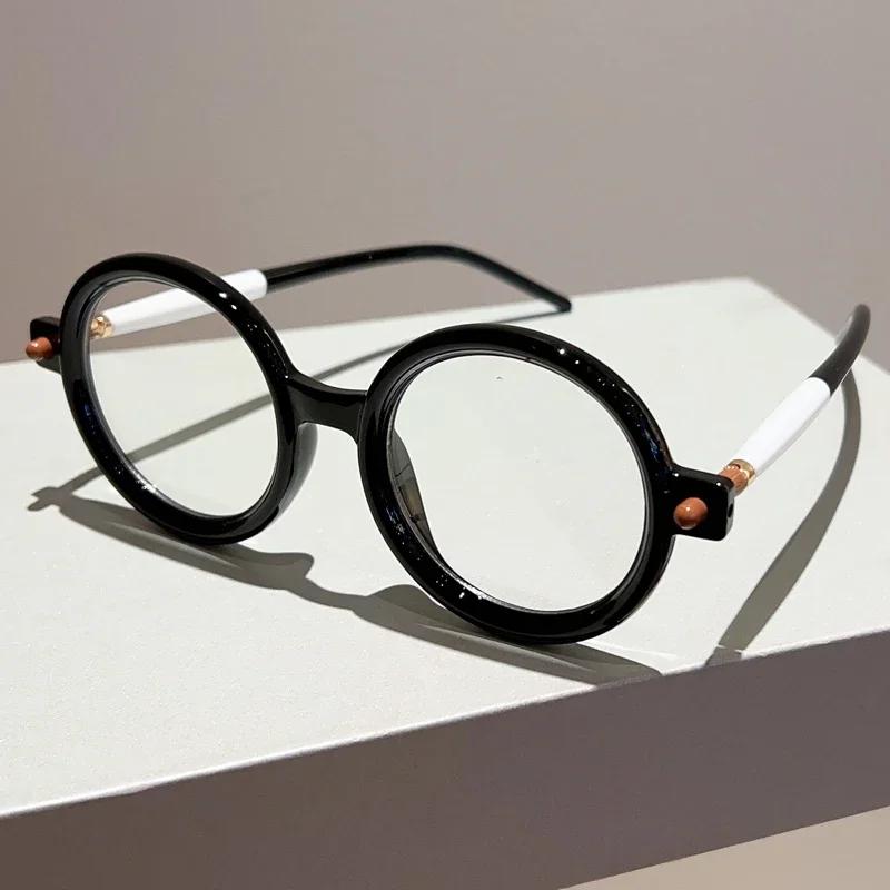 Vintage Round Sunglasses Fashion Retro Candy Color Blue Light Blocking Shades Eyewear Trendy Brand Designer Sun Glasses