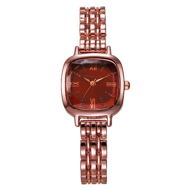 Watch Female Niche Light Luxury Steel Belt Square Small Dial Female Student Junior High School Sense Simple Temperament