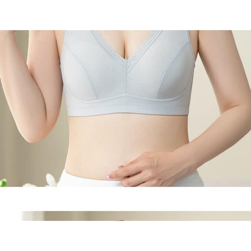 Middle Aged Women S Thin No Wire Comfortable Bra With Side Support
