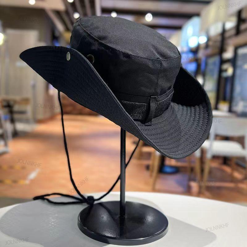 Xiaomi Camping Hat with Rope Wide Brim Men Women Outdoor Mountaineering Fisherman Hat Sun Hat Anti-snout Outdoor Hiking Fishing Hat