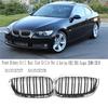 L10A Racing Style Front Kidney Grill Dual Slat Grille For BMW 3 Series E92 E93 Coupe 2006- 2010 Gloss Black+ Chrome 51137157277