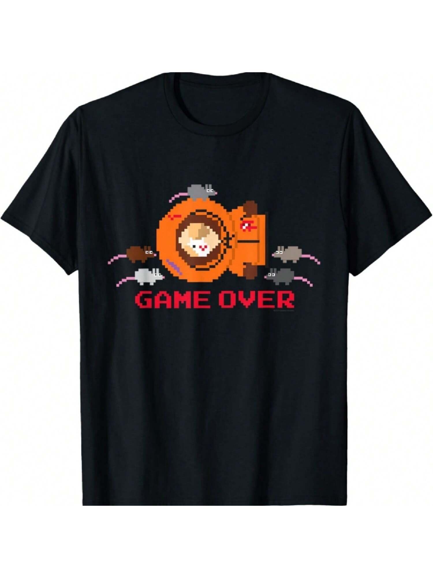 Футболка South Park Мультфильм Game Over Пиксельный Кенни и Крысы S разноцветный