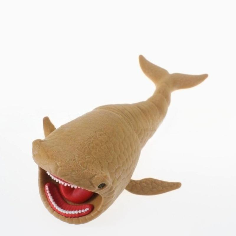 Bloop Sea Monster 3D Printed Flexible Articulated Fidget Toy – Sea Eater Deep Sea Creature Collectible Stress Relief Desk Toy