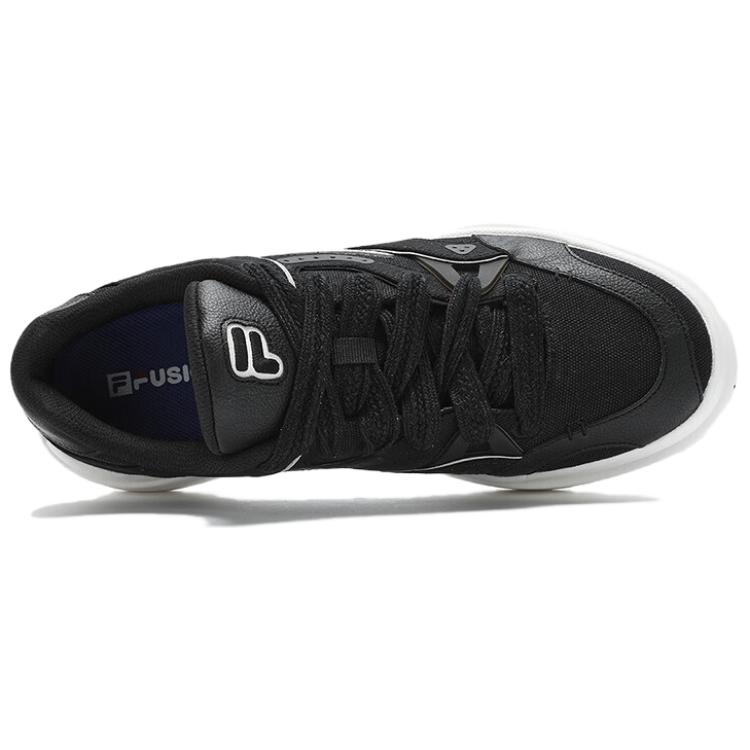 FILA Fusion 50-50 Comfortable Durable Shock-Resistant Breathable Low-Top Skate Shoes Men sneaker Black Gray T12M422912FBL