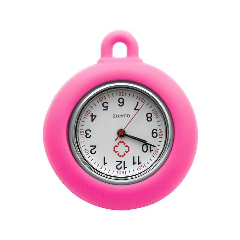 

Nurse Watch Silicone Quartz Watch With Night Light For Medical Professionals RoseRed