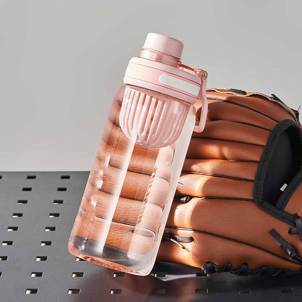 Summer Sports Water Bottle, High-Temperature Resistant Plastic Cup with Tea Compartment, Portable -Drop Bottle