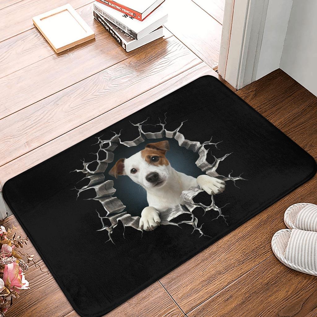 Retro-Fußmatte mit Dackelmotiv (40 x 60 cm) – Anti-Rutsch-Teppich für Bad, Küche und Wohnzimmer