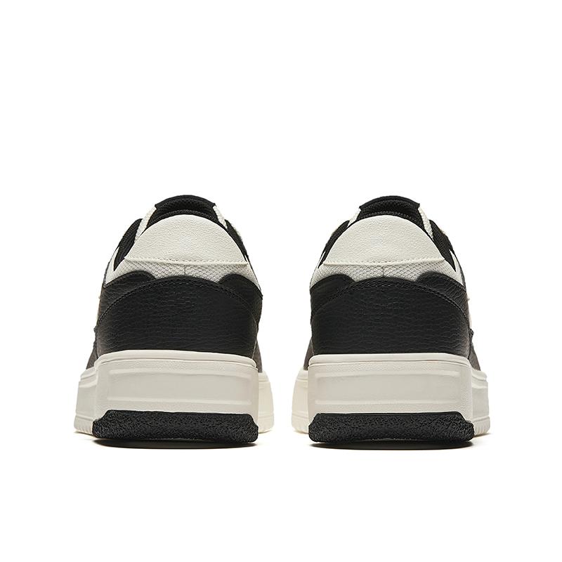 ANTA Men Retro Platform Casual Skate Shoes Black Off White 912438010-3