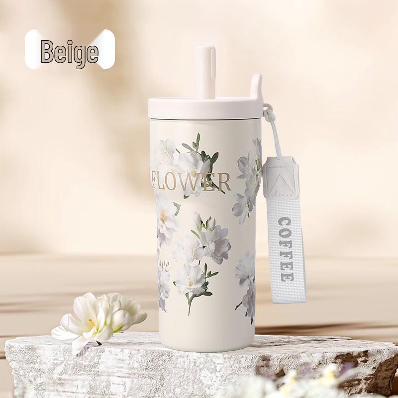 

Falling Flower 316 Stainless Steel Insulated Straw Tumbler 550ml