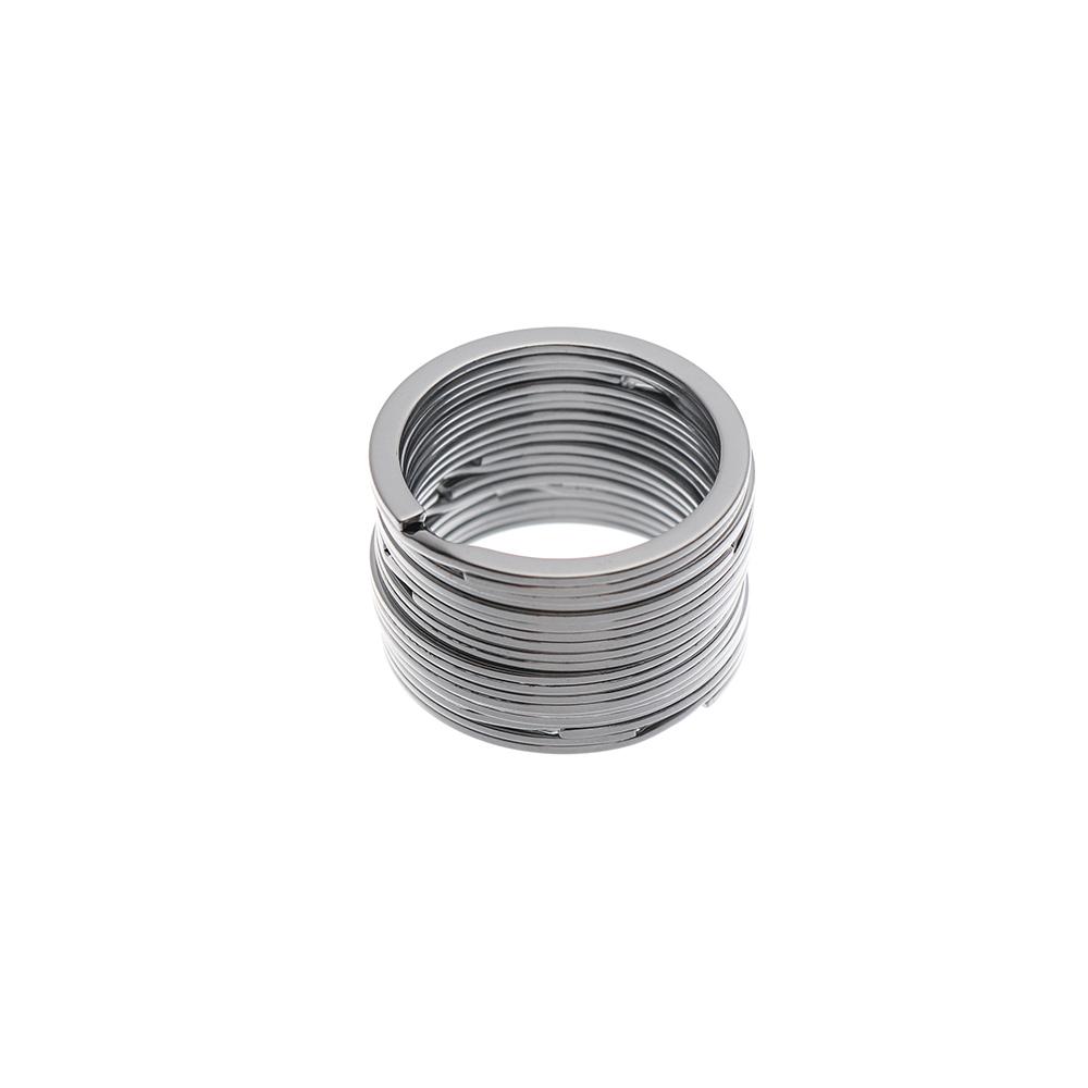10Pcs/Pack 25/28/30/32mm Clasps Connectors Keychain Chain Loop Split Key Ring Stainless Steel