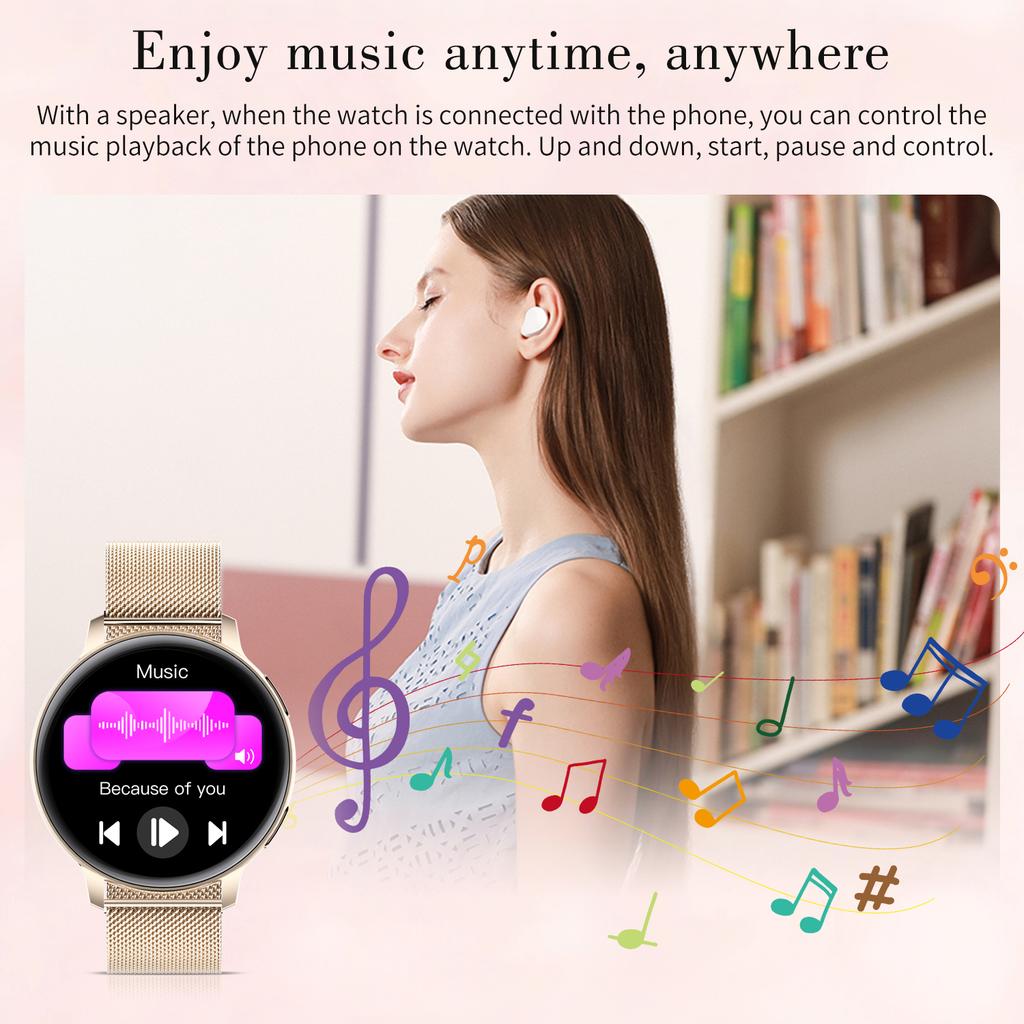 New Bluetooth Call Smart Watch For Women Heart Rate Monitoring Fitness Tracker Multi Sports Modes IP67 Waterproof Smartwatch