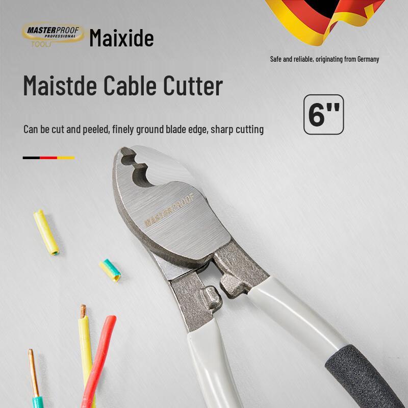 MASTERPROOF 6-inch Cable Cutter and Wire Stripper