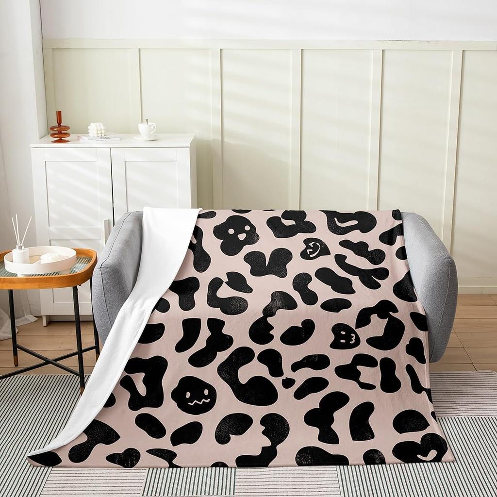 Pink Zebra Print Blanket Soft Fleece Throw Cozy Living Room Decor Animal Pattern Bed Cover Fashion Home Textile