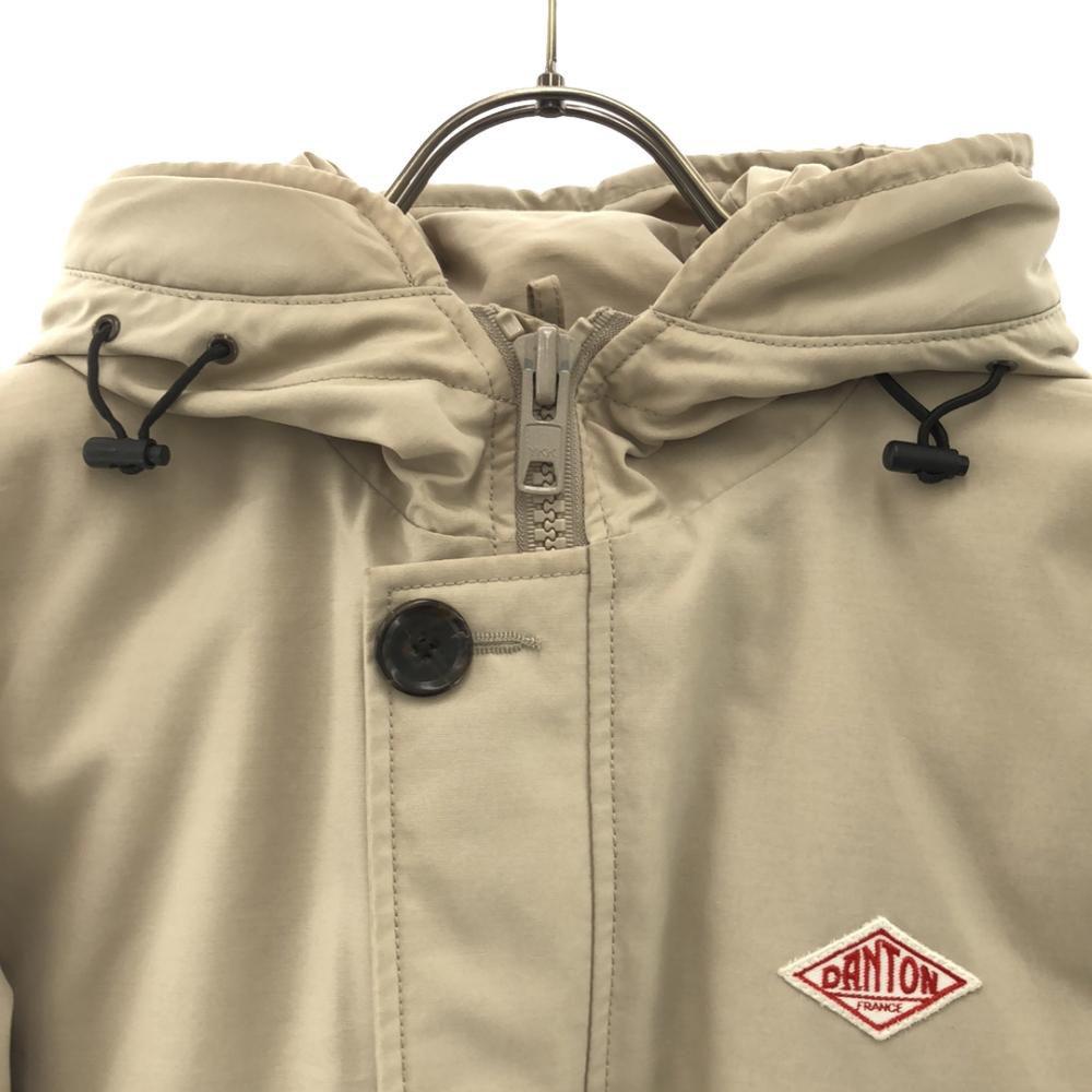 Chaqueta de plumón con capucha y parche con el logo de Danton 34 beige Mujer Usado