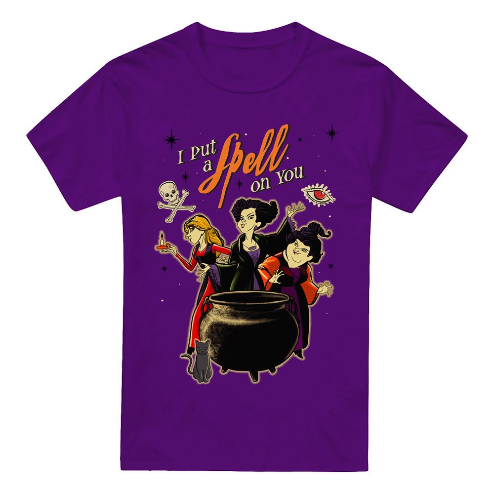 Hocus Pocus Witches Spell T-Shirt Purple S