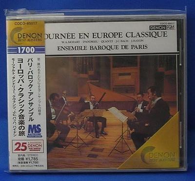 CD PARIS BAROQUE ENSEMBLE, MOZART, DAN - European Classical Music Journey  COCO85017 Japan Classical Used