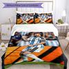Set Biancheria da Letto Messi Copripiumino Traspirante con Federe Biancheria da Letto Decorativa per Camera da Letto Decorazione Casa Regalo di Compleanno