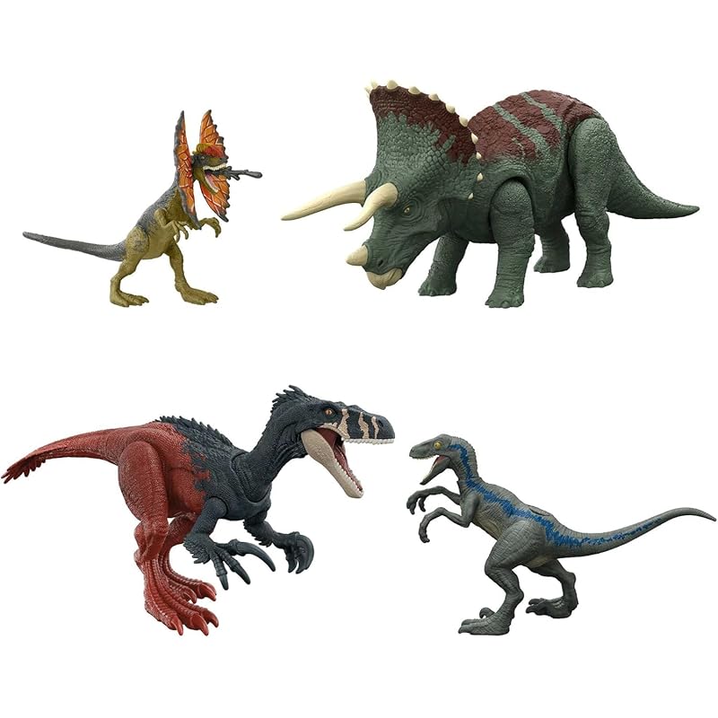 

Jurassic World jurassic world domination survival Instinct blue Dilophosaurus Megaraptor triceratops 4 body set frustration package version [product]