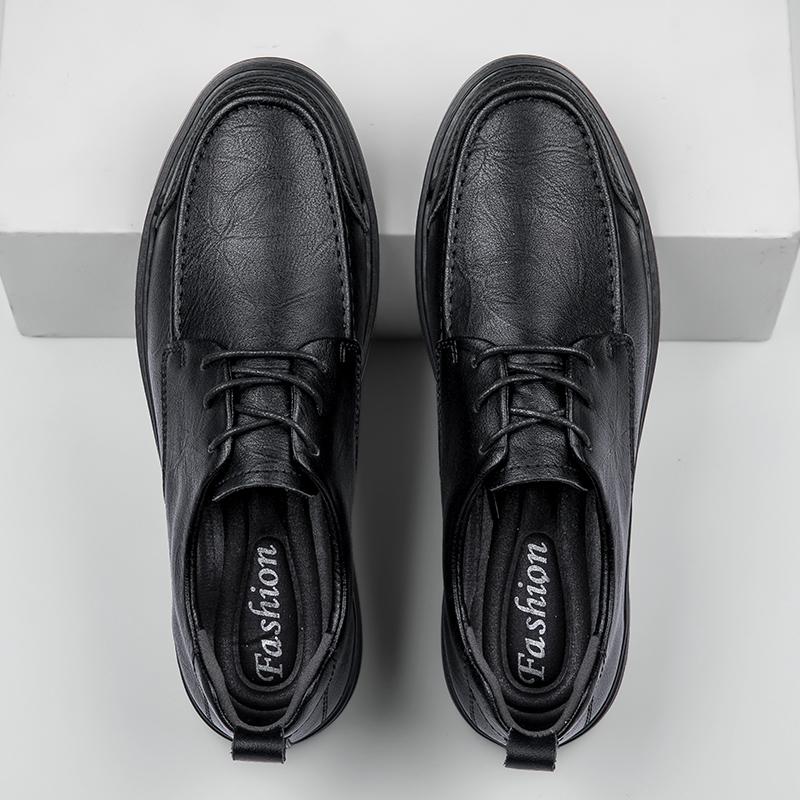 Fashion Quality Men Classic Leather Oxford Shoes Dress Shoes Summer Lace-Up Punching Leather Breathable Driving Wedding Men Casual Shoes