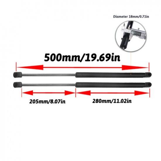 4Pcs Front Hood+Tailgate Gas Shock Struts Lift Support For Mini Cooper R50/53
