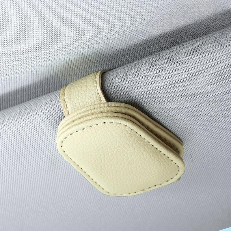 Elegant Premium Car Glasses Holder with Multi-Card Storage for Visor