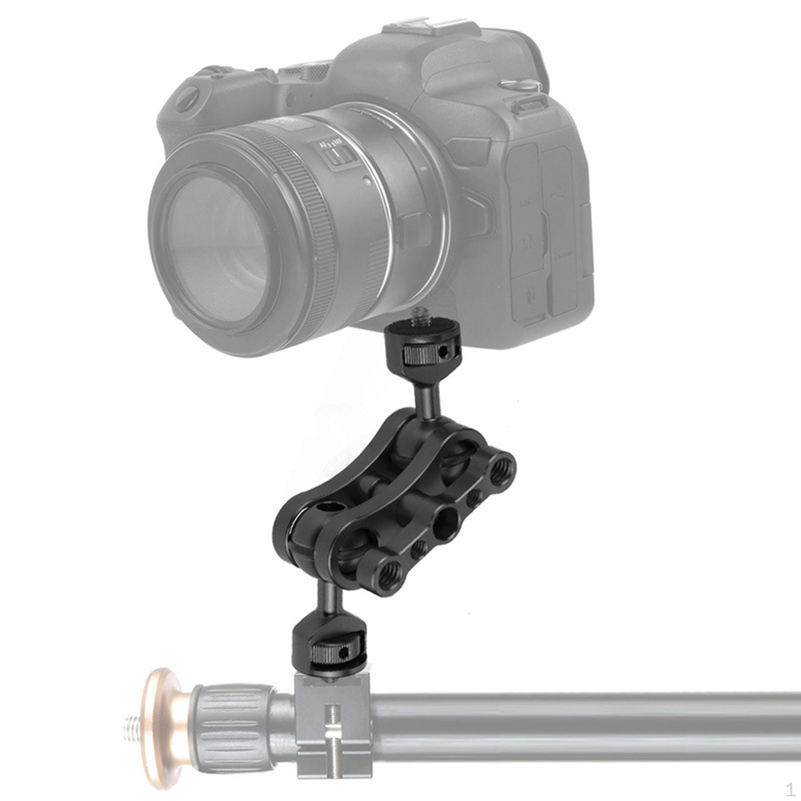 

360° Arm Hand Extension Adapter Mount w/Two Ballheads for Camera Acc