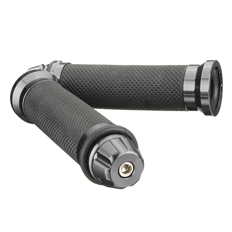 2Pcs 7Inch 8 Inch Motorcycle CNC Aluminum Rubber Gel Hand Grips For 22mm Handlebar Sport Bike Motorcycle Accessories Free Ship