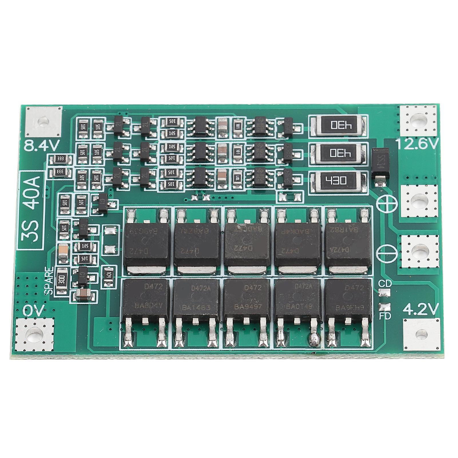 

3S 12V 40A Lithium Battery Protection Board BMS PCB Board with Balance Charging