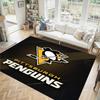 Pittsburgh Penguins Design Crystal Velvet Carpet Cozy Non?Slip Printed Rug For Bedroom Living Room Entrance