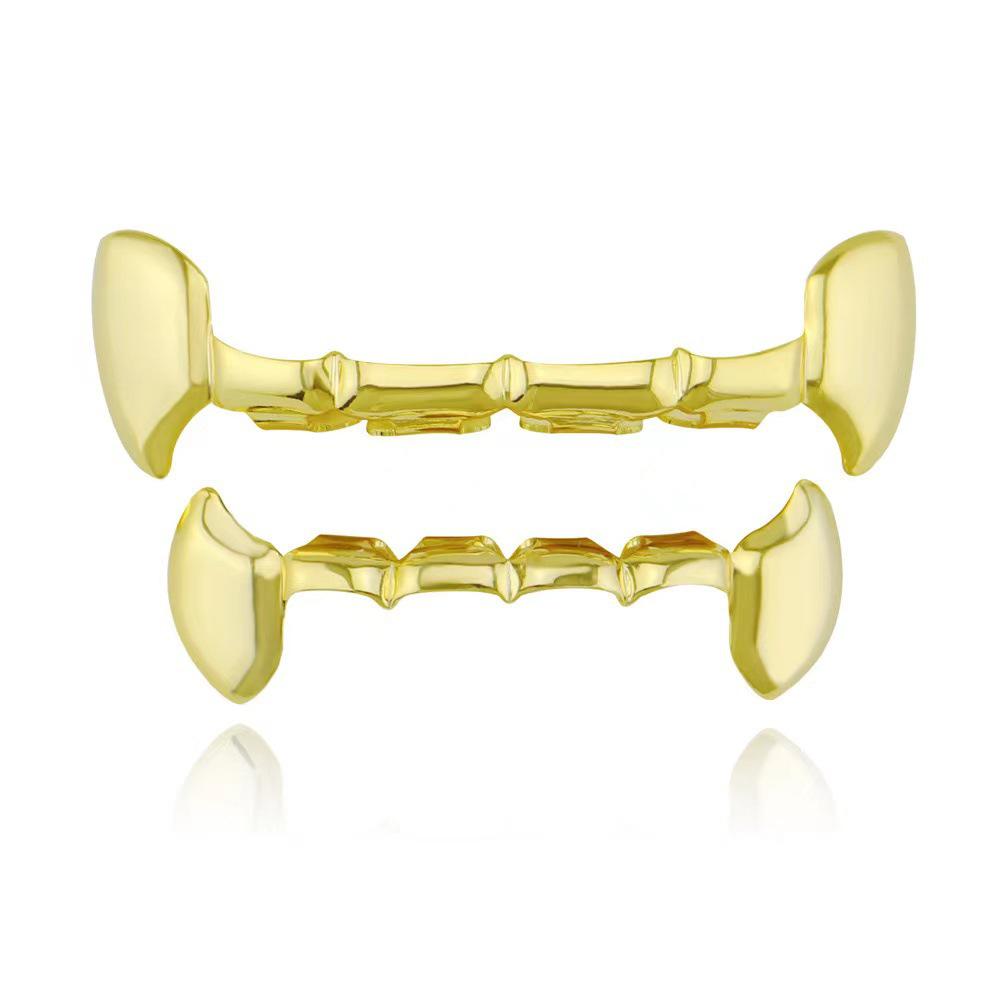 18k Electroplated Vampire Fang Hip Hop Grillz - Halloween False Teeth