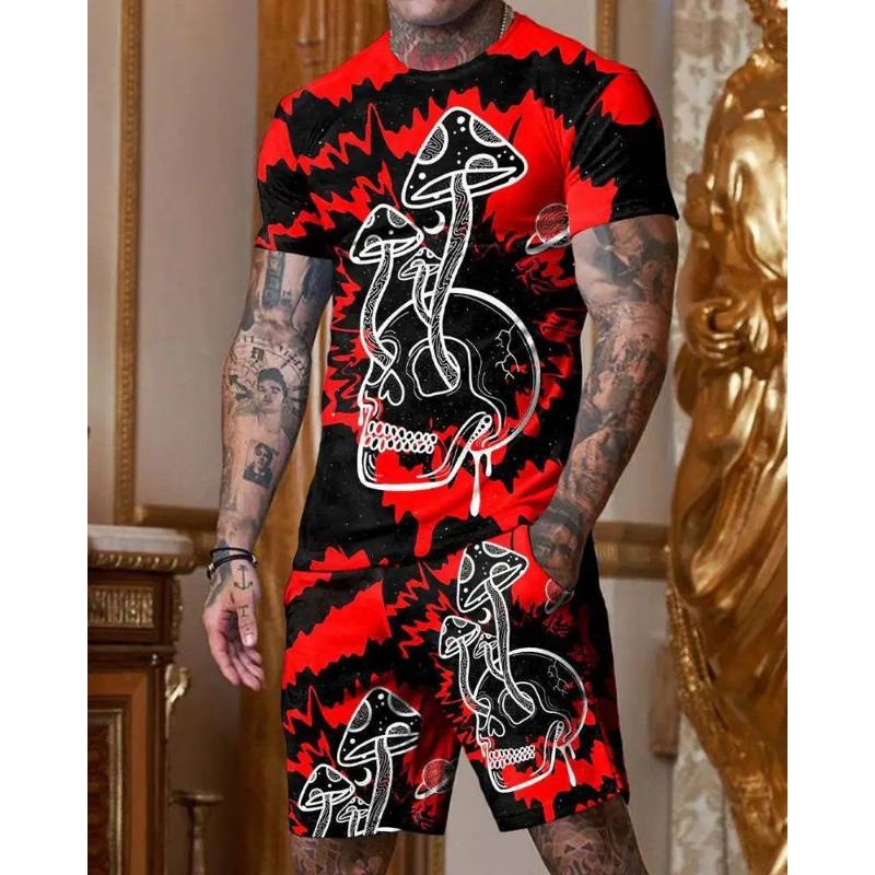 

Комбинезон на бретельках и коротких брюках для мужчин, с 3D-принтом тигра, 2 пьезы, неформальная одежда со стилем, ro XL