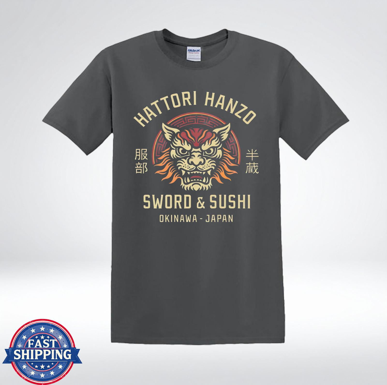 Hattori Hanzo Sword And Sushi Okinawa Japan Vintage T-Shirt XL
