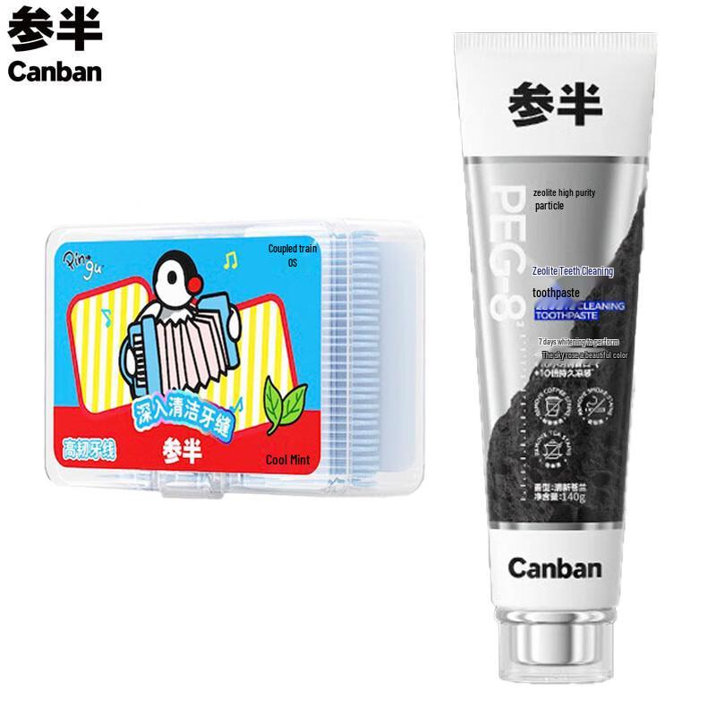 

Cansan Zeolite Toothpaste & Pingu Mint Floss Set